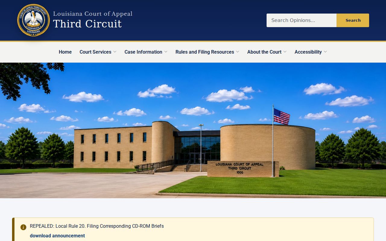 St. Martin Parish court docket source for Louisiana Third Circuit appellate records